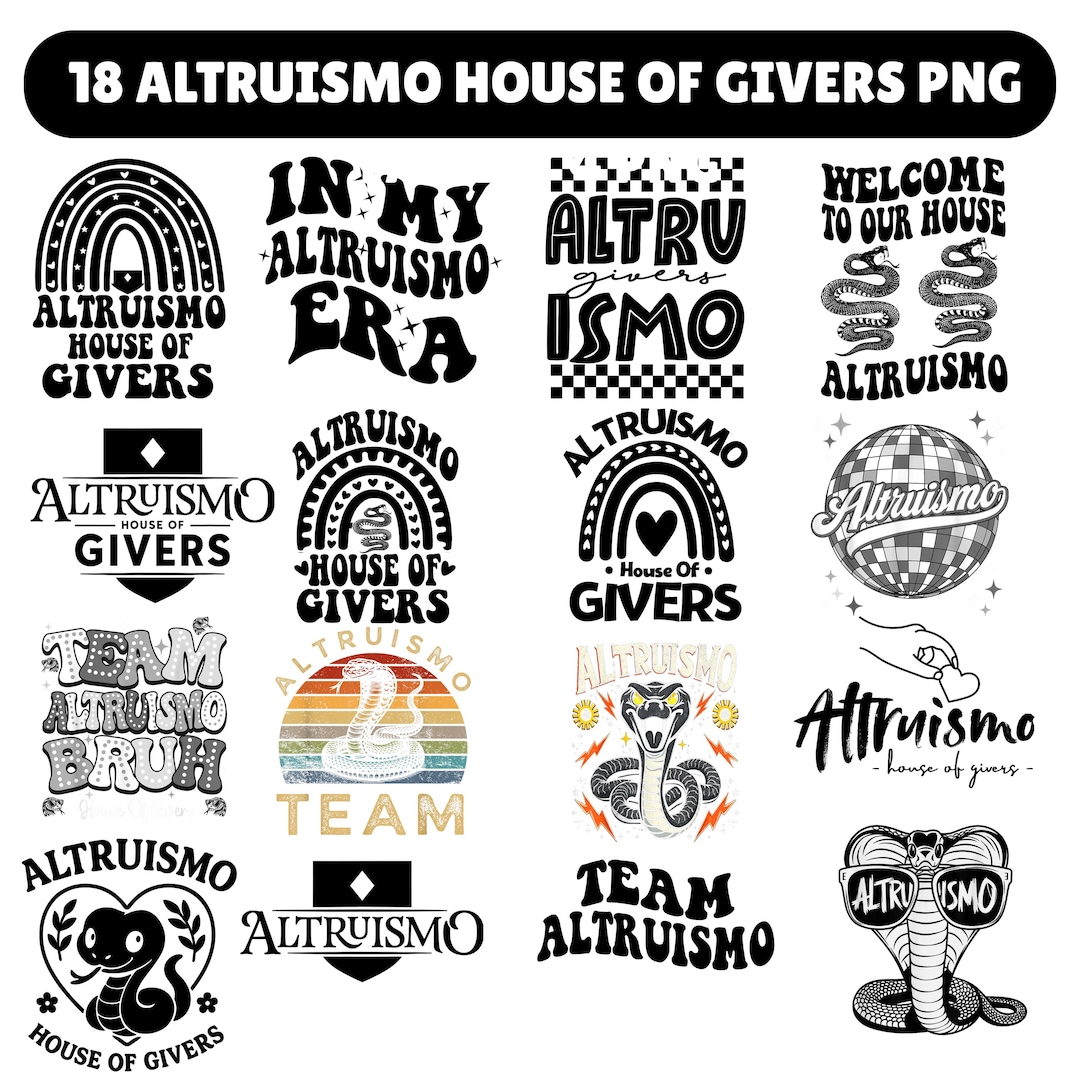 18 Altruismo House of Givers Png Bundle, Back to School Png, College ...