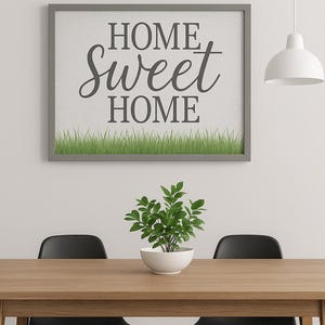 Home Sweet Home Wall Art Printable. Farmhouse Decor Digital Download.Rustic Quote Sign for Living Room, Entryway, or Kitchen
