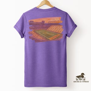 LSU College Football Unisex Tee, Stadium Tailgate T-Shirt, Purple Gold Gameday Shirt, Louisiana State University Apparel, Sports Fan Gift