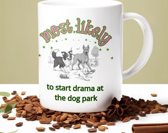 Funny Australian Shepherd “Most Likely To” Series – Cute Aussie Dog Humor Mug, Gift for Dog Lovers, Aussie Mom & Dad, australian shepherd