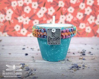 Mini bougie Pot de fleurs | Soyez courageux