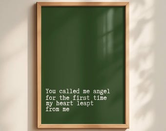 Unknown / Nth songtekstprint • Op Hozier geïnspireerde muurkunst • Romantische songtekstposter • Muziekcitaatprint • Modern minimalistisch interieur
