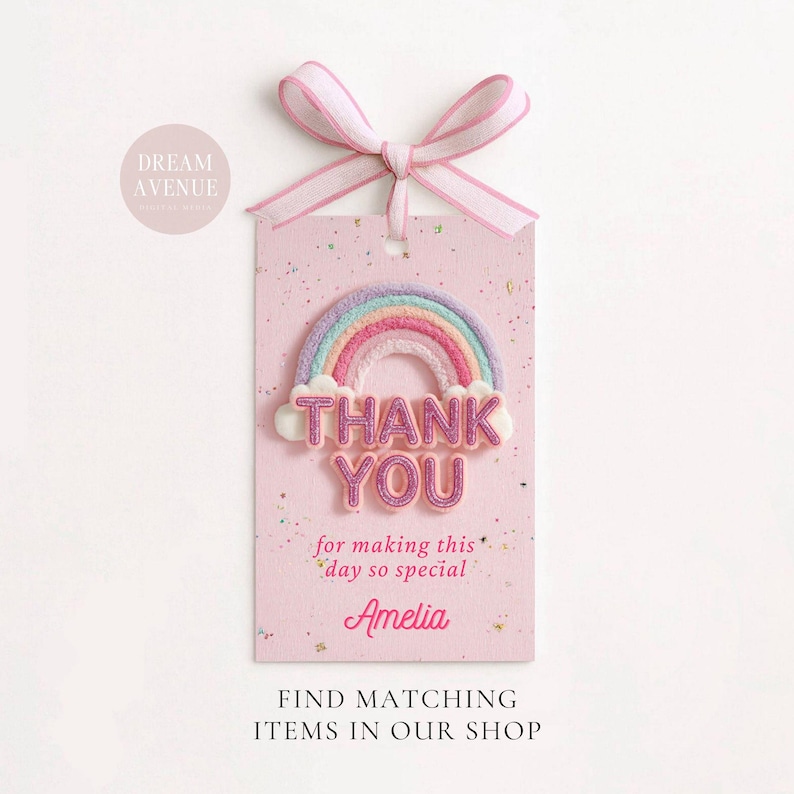 Bearbeitbare fünfte Geburtstagseinladung, 5. Geburtstag einladen, personalisierte einladen, Kinder-Geburtstagseinladung, rosa bunter Regenbogen Bild 3