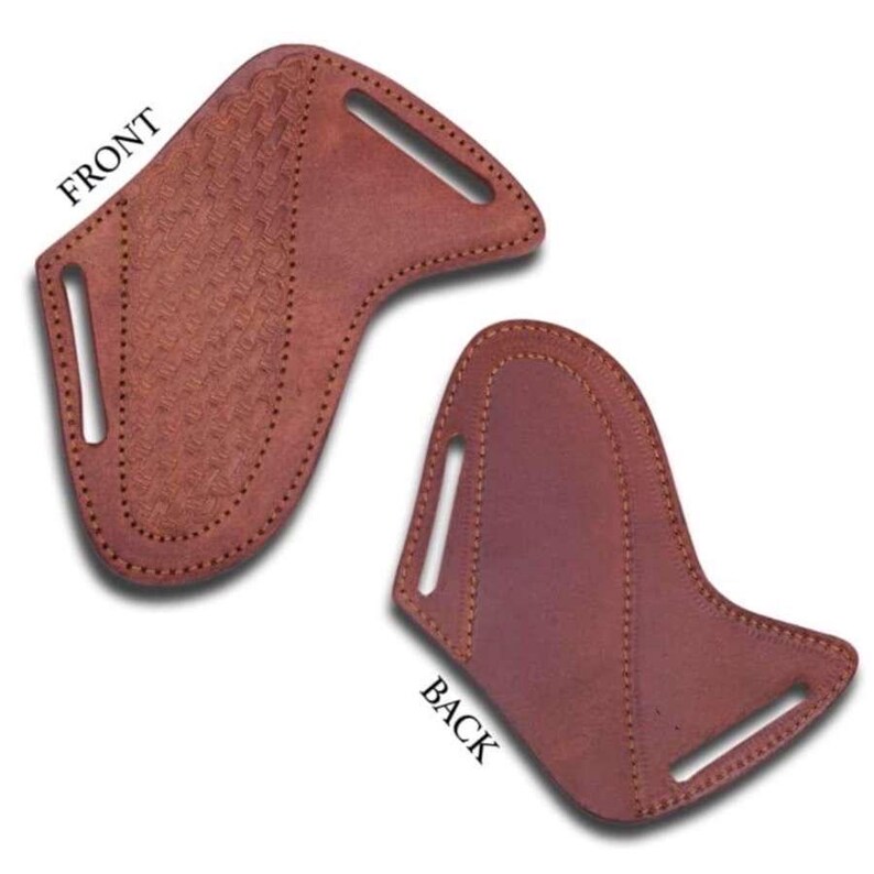 Tooled Leather Knife Sheath: Slanted Pancake Style, Cowboy Bull Cutter ...