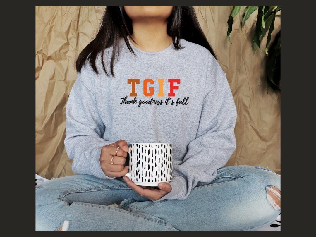 Fall Tgif Background TGIF It's Fall PNG Design: Autumn Graphics for POD (digital Download ...