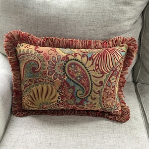 Paisley Lumbar Pillow | Custom Handmade Design