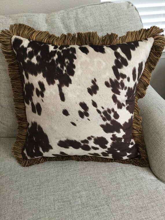 Feaux Cowhide Pillow Decorative Pillow Custom Handmade Design Etsy