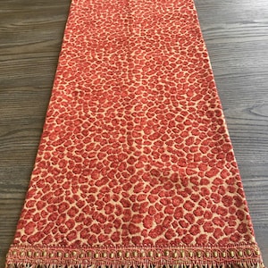 Red Leopard Print Table Runner | Red and Gold Tablecloth | Modern House Décor | Luxurious Table Runner | Custom Handmade Designs
