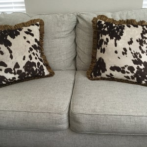 Feaux Cowhide Pillow | Decorative Pillow | Custom Handmade Design