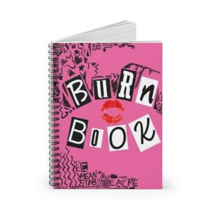 Burn Book Spiral Notebook - Chic Stationery for Mean Girls Fans, Perfect for Journaling, Note Taking, Gift for Friends, Trendy School [...]