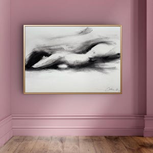 Woman Art Print Sensual Female Painting Bedroom Feminine Wall Decor Louka Gallery