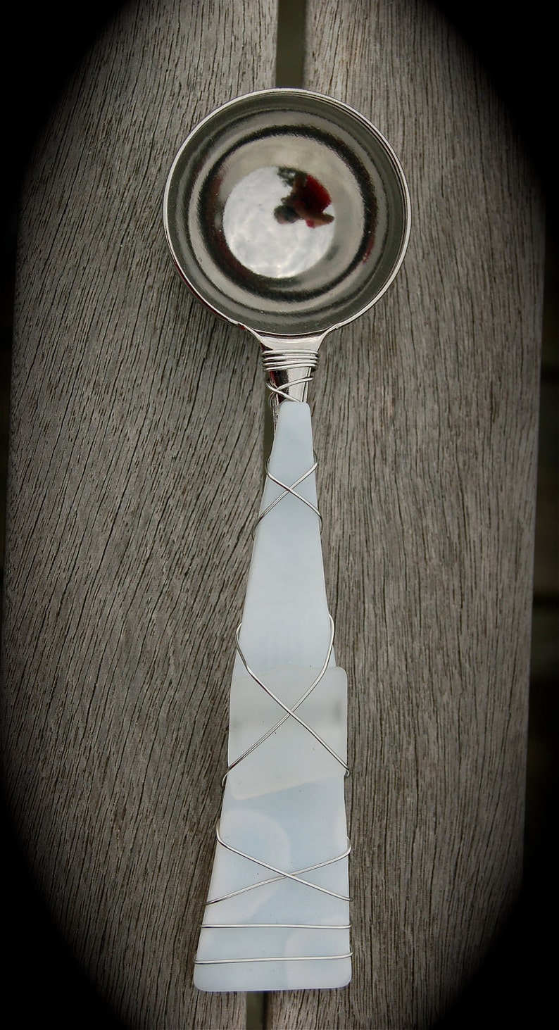 Sea Glass Coffee Scoop Made With Recycled Bottle tumbled Etsy