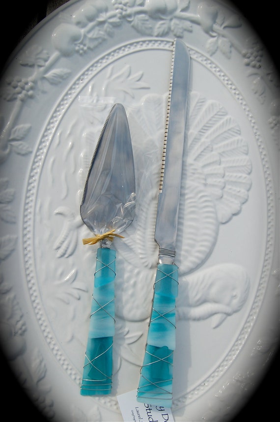 Sea Glass Wedding Cake Knife & Server Made With Recycled Etsy
