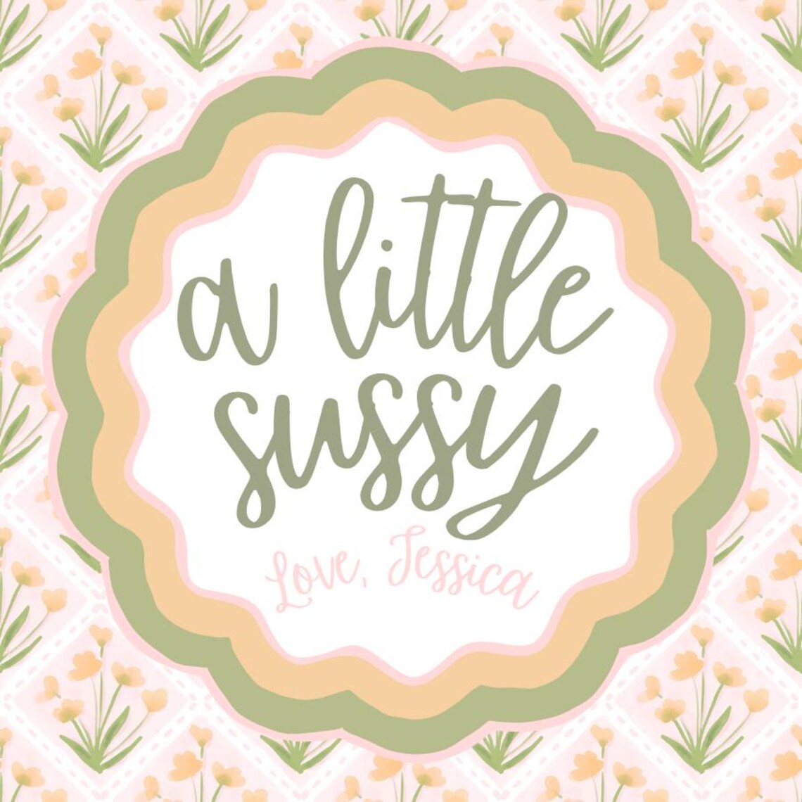 A Little Sussy Editable Gift Tag | Editable Corjl Template | Instant ...