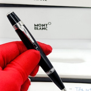 Elegant Montblanc Boheme Noir Series Limited Edition Ballpoint Pen Free Shipping