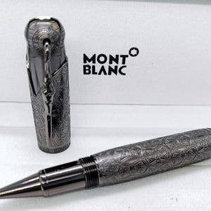 Excellent Montblanc Writers Edition Grimm Brothers {Black Ink} Limited Edition Roller Ball Pen Free Shipping