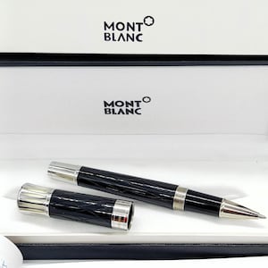Special Montblanc Writer Edition Mark Twain Limited Edition Black Colour Body Roller Ball Pen Free Shipping