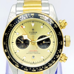 Vintage Tudor Geneve Automatic Gold Dial Chronograph Date Indicator Analog Men&#39;s Wrist Watch Free Shipping