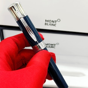 Special Montblanc Writer Edition Mark Twain Limited Edition Blue Colour Body Roller Ball Pen Free Shipping