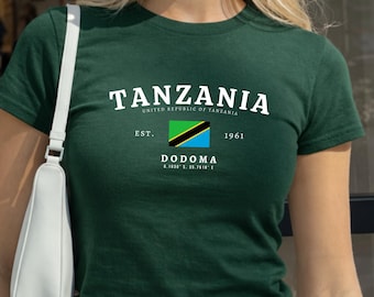 Tanzania Baby Tee, Tanzania Flag Shirt