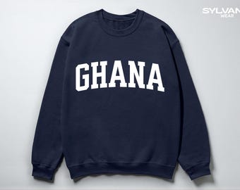 Ghana sweatshirt met ronde hals, uniseks