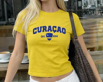 Curacao Baby Tee, Curacao Flag Shirt, World Cup 2026
