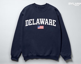 Delaware Sweatshirt USA Crewneck Sweater Unisex
