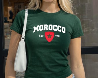 Camiseta de bebé de Marruecos, camiseta con la bandera de Marruecos, Mundial 2026