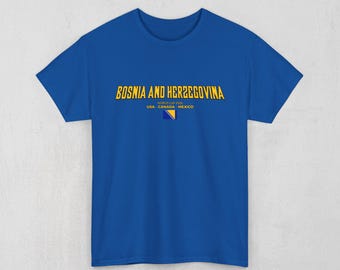 Bosnia and Herzegovina T-Shirt, Bosnia and Herzegovina Flag Tee, World Cup 2026