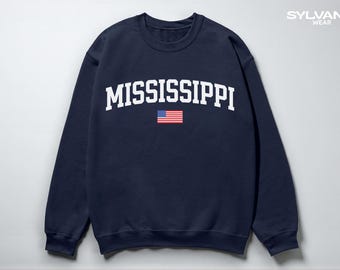 Mississippi Sweatshirt USA Crewneck Sweater Unisex