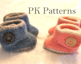 INSTANT DOWNLOAD Knitting PATTERN (pdf file) - Newborn Size Baby Boots