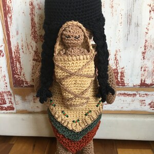 Indigenous Mother & Child CROCHET PATTERN image 3