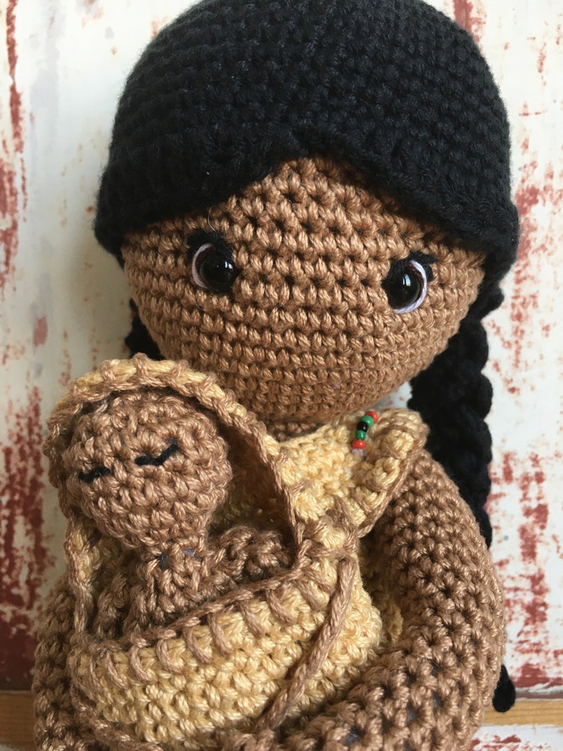 Indigenous Mother & Child CROCHET PATTERN image 2