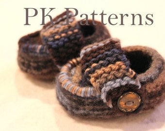 INSTANT DOWNLOAD Knitting PATTERN (pdf file) - Baby FInkaas Shoes/Slippers U.S./Can. Infant shoe sizes 0-5