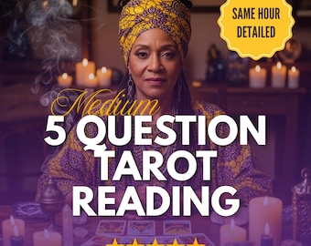 Lettura dei Tarocchi con 5 domande nella stessa ora / Risposte dettagliate dei Tarocchi su amore, carriera e vita / Guida spirituale onesta, intuizione media