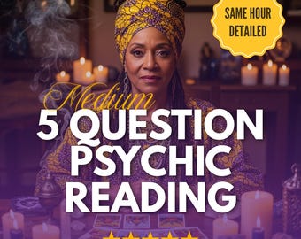 Lettura psichica di 5 domande nella stessa ora / Risposte dettagliate dei tarocchi su amore, carriera e vita / Guida spirituale onesta, intuizione media