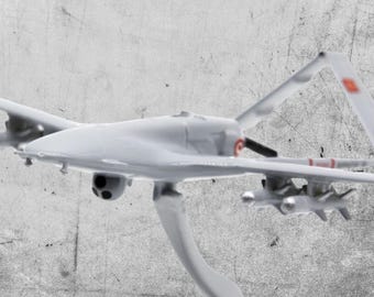 Bayraktar TB2 Drone Model, 1/48 Scale Aircraft Replica, Aviation Gift for Him, Military Collectible