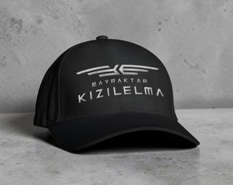 Bayraktar Kızılelma Cap, Black Aviation Hat, Licensed Drone Gift, Unisex