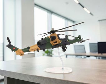 T129 ATAK Helicopter Model, 1/32 Scale Display, Aviation Gift for Him, Military Collectible