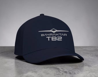 Bayraktar TB2 Cap, Navy Blue Licensed Aviation Hat, Pilot Gift, Unisex