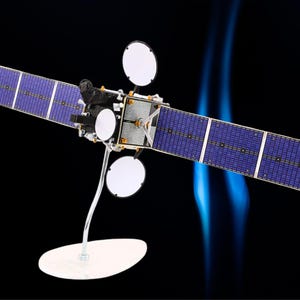 Satellite Display Model 1/50 Scale - ABS Plastic, Stainless Steel Stand
