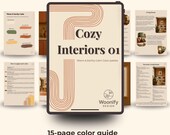 Cozy Interior Color Palette Guide – Warm Earthy Tones, Digital Download, Home Styling Guide, Interior Design Inspiration PDF