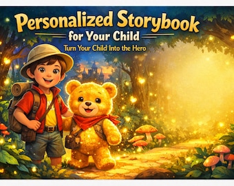 Personlig sagobok för barn | Magiskt äventyr för barn vid sänggåendet (digital nedladdning)