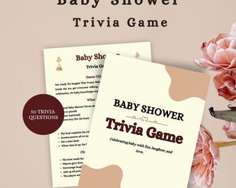 Roligt frågesportspel inför babyshowern | 50 frågor (nedladdning direkt)