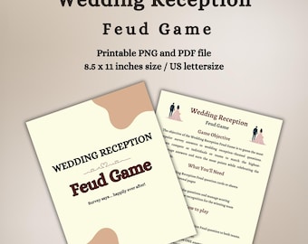 Bröllopsfestens fejdspel | Utskrivbar enkät (digital nedladdning)