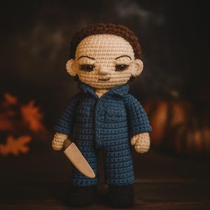 Michael Myers Crochet Pattern PDF | Halloween Slasher Amigurumi Doll | Horror Movie Plush | Creepy Crochet Toy Tutorial