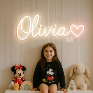Benutzerdefinierte Leuchtreklame Kinderzimmerdekor - Leuchtreklame mit Name - Leuchtreklame Schlafzimmer - Wohnheim-Namensschild - Kinderzimmer-Namensschild - personalisierte Geschenke für Kinder