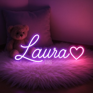 Custom Name Neon Sign For Kids - Kids Room Decor - Name Sign - Nursery Name Sign - Personalized Gifts For Kids - LED Neon Light - Neon Signs