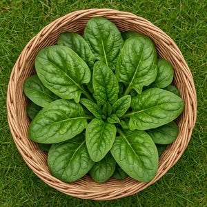 500 Giant Noble Spinach Seeds: Heirloom, Non-GMO, Open-Pollinated
