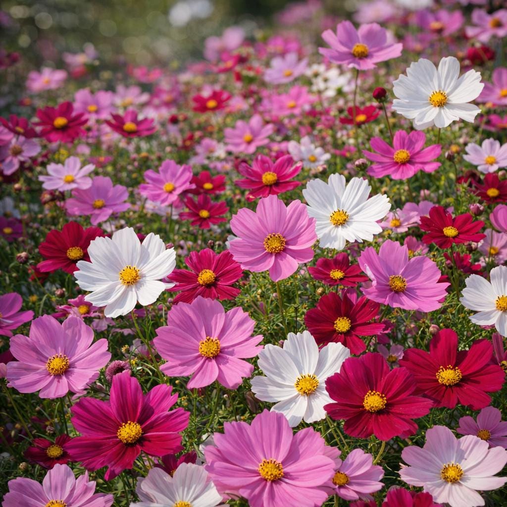 Dwarf Cosmos Flower Mix Compact Garden Seeds (100 Seeds) - Etsy